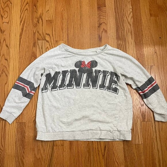 Vintage Disney MINNIE Mouse Sweatshirt grey 1X - Picture 2 of 9